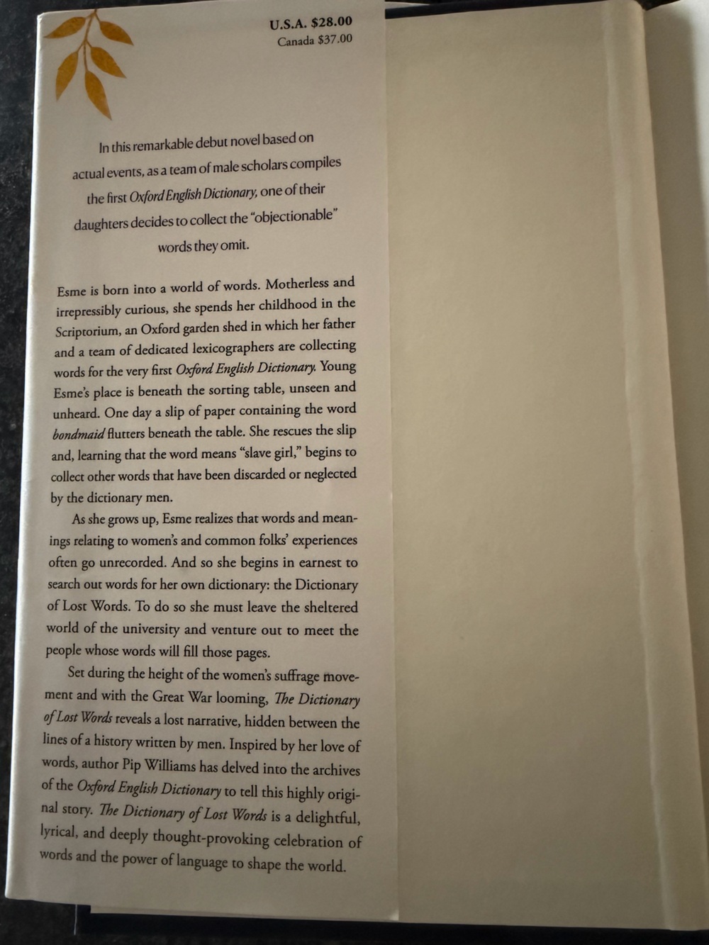 Dictionary of Lost Words - Pip Williams - hardback book ๐ - Picture 2 of 7